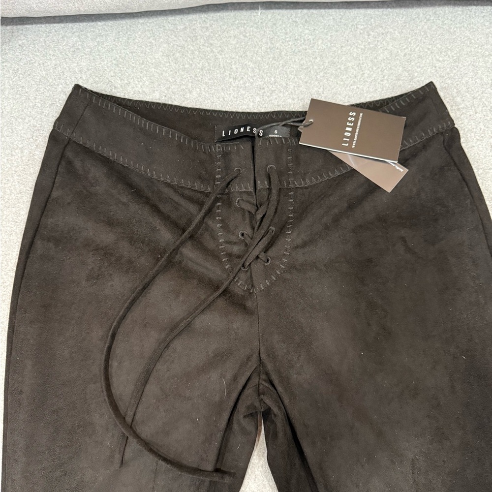 Lioness Charcoal Lace-Up Trousers